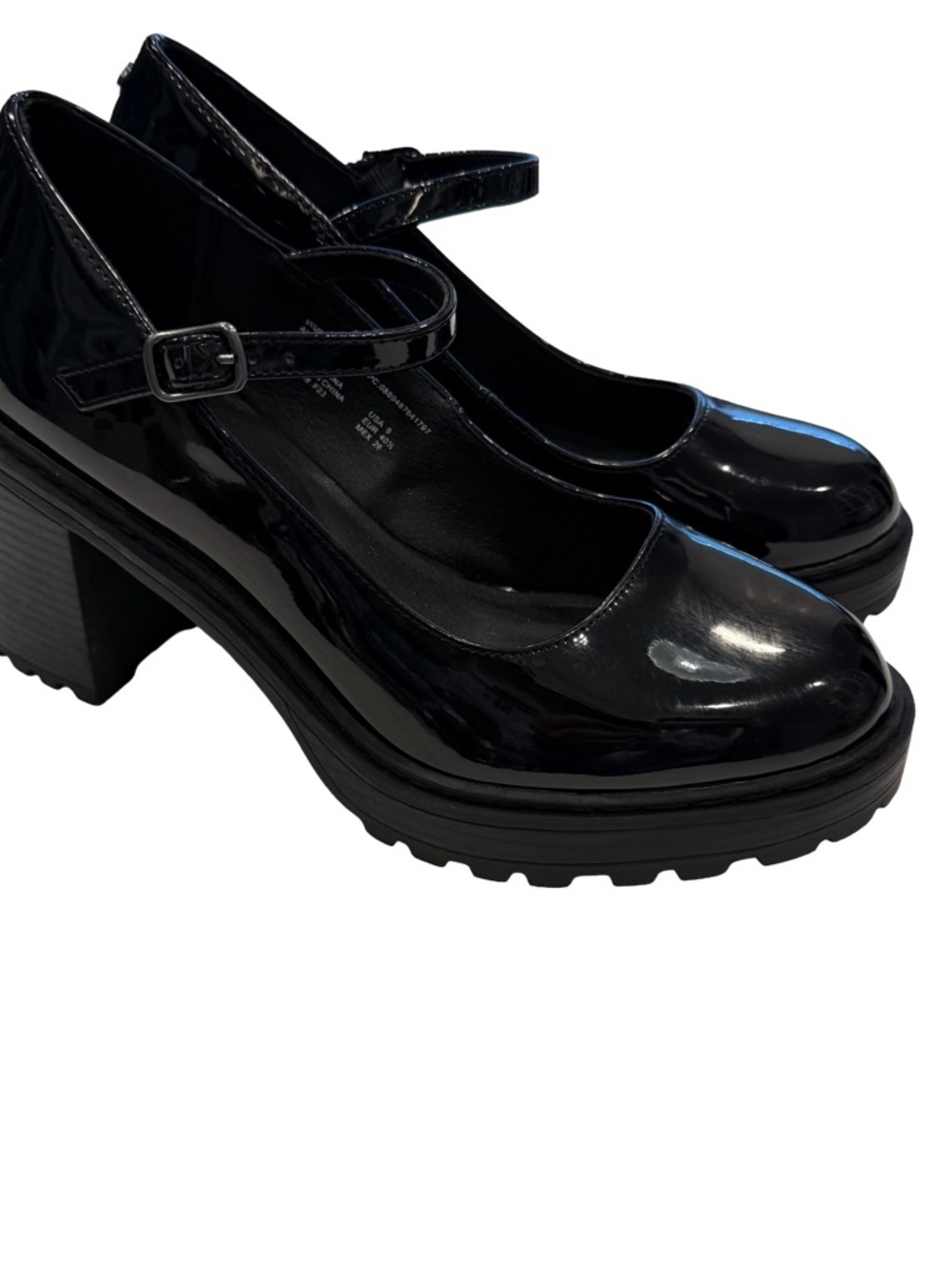 MADDEN NYC By STEVE MADDEN Size 9 Black Mary Jane Platform Shoes NEW